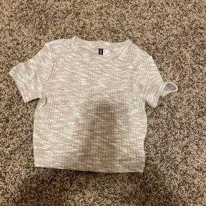 Cropped cotton tee
